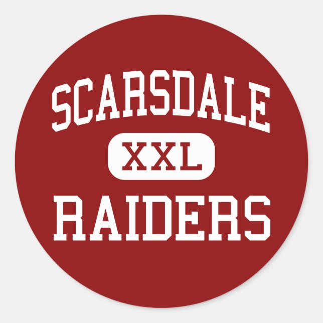 Scarsdale - Raiders - High - Scarsdale New York Runder Aufkleber (Vorderseite)