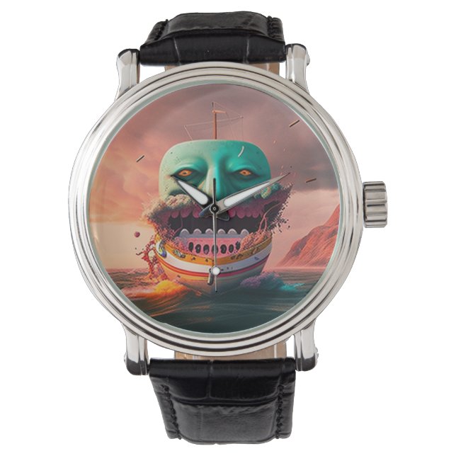 Scary Boat Armbanduhr (Vorderseite)