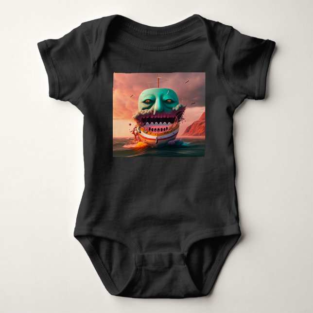 Scary boat baby strampler (Vorderseite)