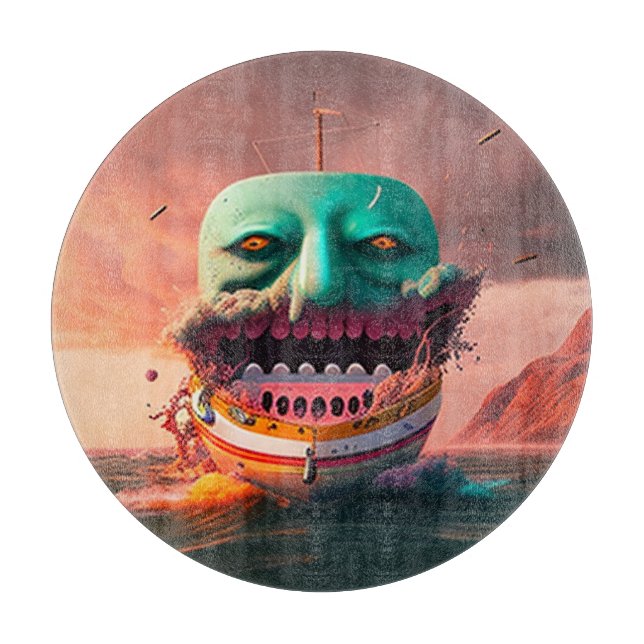 Scary boat schneidebrett (Vorderseite)