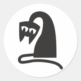 Scary Cat Runder Aufkleber