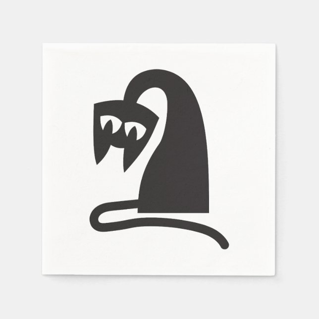 Scary Cat Serviette (Vorderseite)