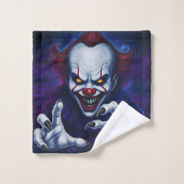 Scary Clown Wash Cloth Waschlappen