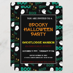 SCARY ÉFFRAYANT HALLOWEEN INVITATION PARTI