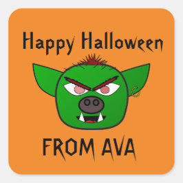 SCARY GOBLIN HALLOWEEN STICKER