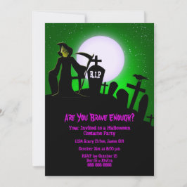 Scary Grim Reaper Halloween Fête Invitation