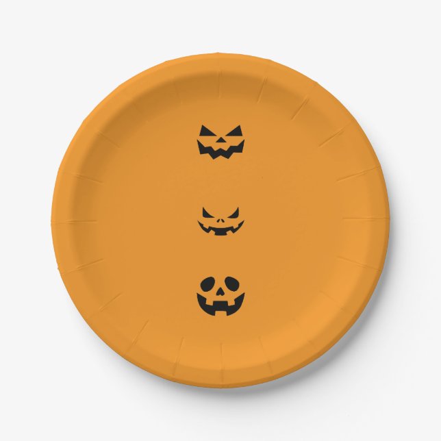 Scary Halloween Faces Pappteller (Vorderseite)