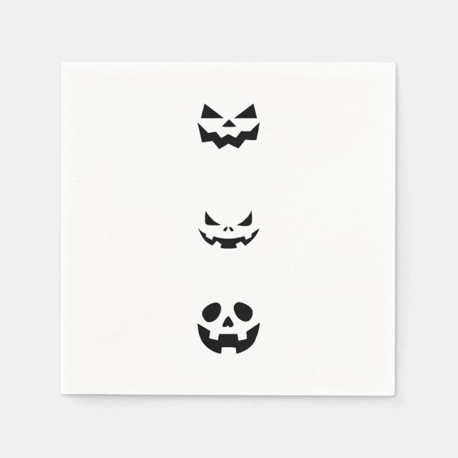 Scary Halloween Faces Serviette (Vorderseite)