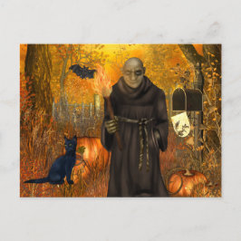 Scary Halloween Postcard with Frankenstein Postkarte