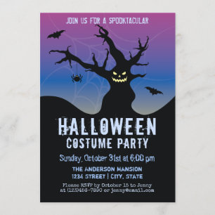 Scary Haunted Halloween Costume de fête Invitation