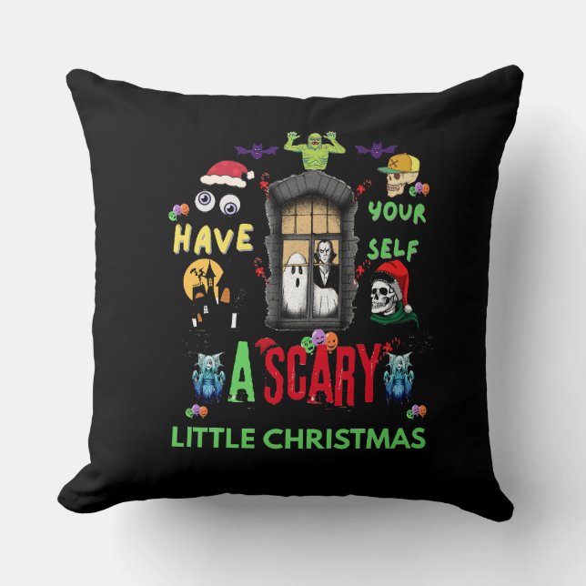 Scary Little Christmas Horror Holiday Design   Kissen (Vorderseite)