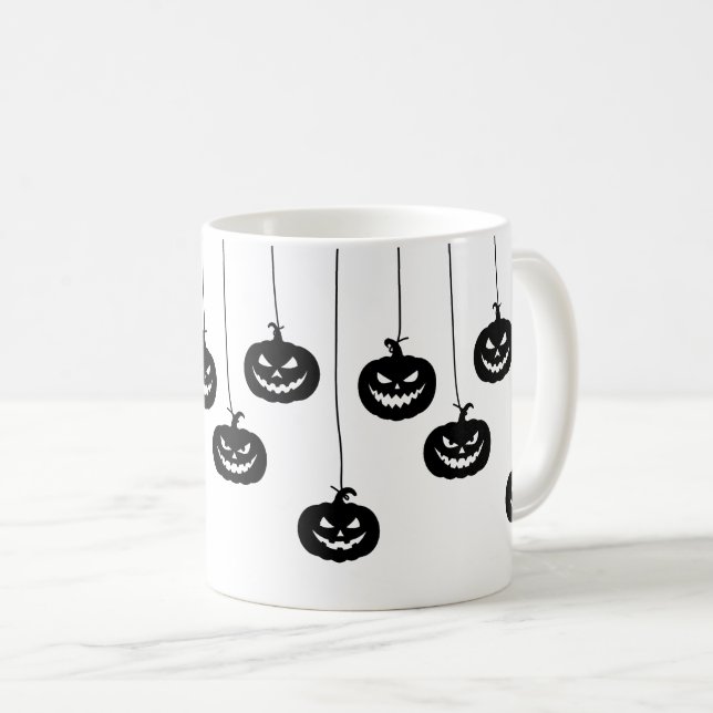 Scary Pumpkin hanging Kaffeetasse (VorderseiteRechts)