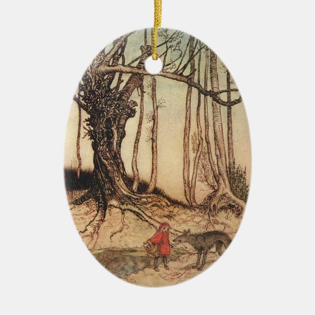 Scary Red Riding Hood Keramikornament (Vorne)