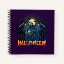Scary Skeleton Night Halloween, mein Halloween Moo Notizbuch