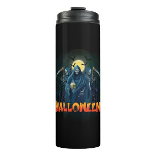 Scary Skeleton Night Halloween, mein Halloween Moo Thermosbecher