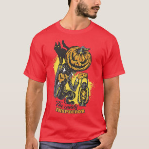 Scary spooky Halloween pumpkin funny quocandy i T-Shirt
