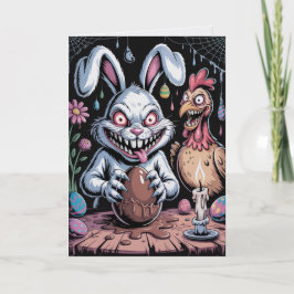 Scary Surreal Horror Easter Card Dark Holiday  Karte