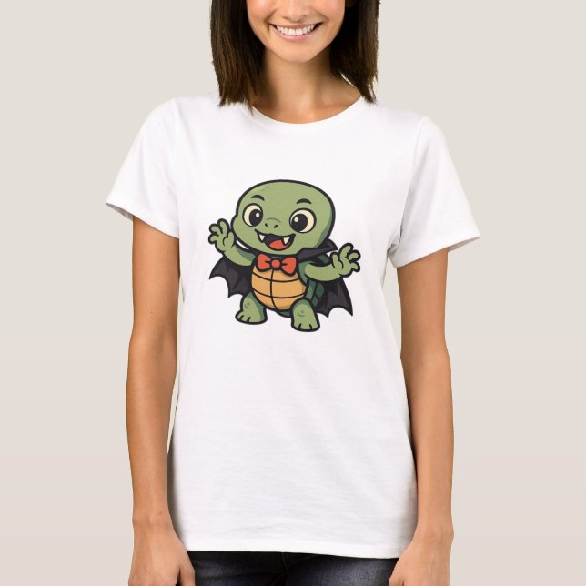 Scary turtle vampire Halloween Oversized T-Shirt (Devant)