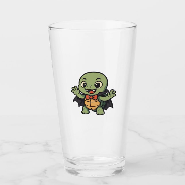 Scary turtle vampire Halloween Oversized T-Shirt Glas (Vorderseite)