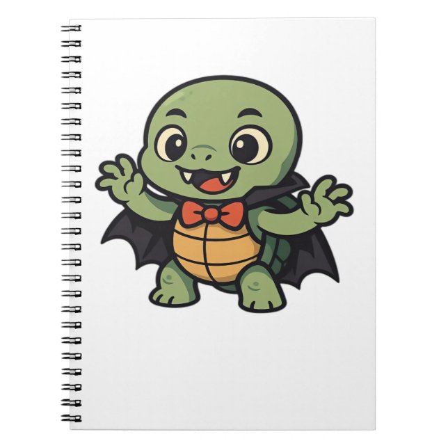 Scary turtle vampire Halloween Oversized T-Shirt Notizblock (Vorderseite)