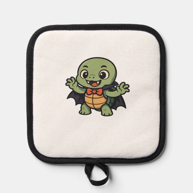 Scary turtle vampire Halloween Oversized T-Shirt Topflappen (Vorderseite)