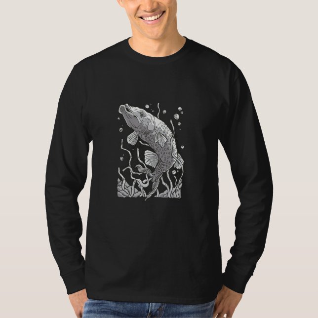 Scary underwater sea fish predator T-Shirt (Vorderseite)