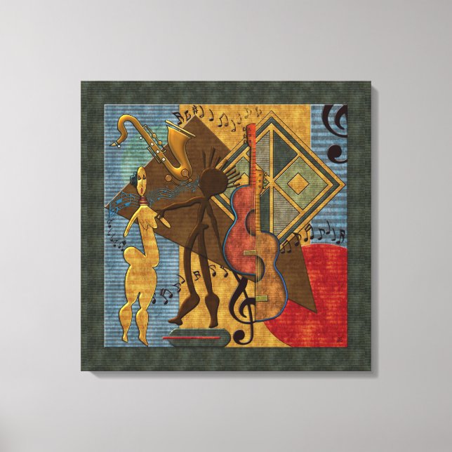 Scat Masters Jazz Serie Wrapped Canvas Leinwanddruck (Vorderseite)