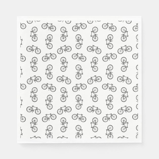 Scatter Bicycles Print Muster CUSTOM BG FARBE Serviette (Vorderseite)