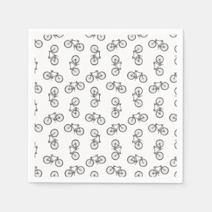 Scatter Bicycles Print Muster CUSTOM BG FARBE Serviette