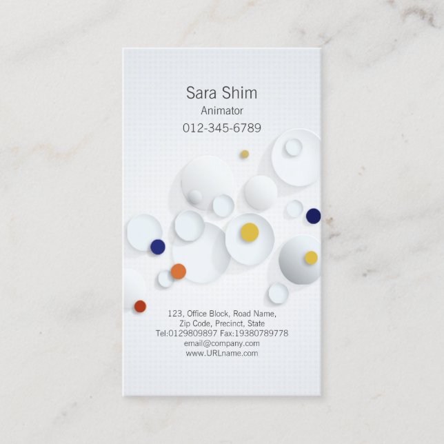 Scatter des points 3D Carte de visite Animator (Devant)
