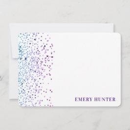 Scatter Glitzer Blau und Lila Mitteilungskarte