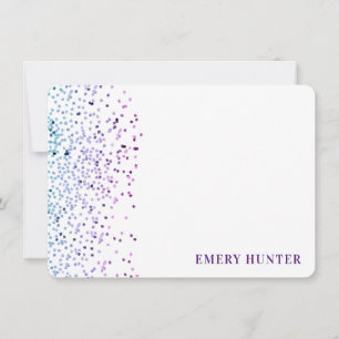 Scatter Glitzer Blau und Lila Mitteilungskarte