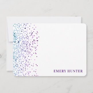 Scatter Glitzer Blau und Lila Mitteilungskarte