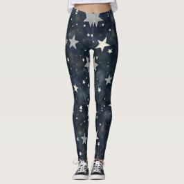 Scatter Stars Nahtloses Muster Leggings