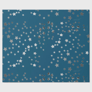 Scatter Stars on Blue Geschenkpapier