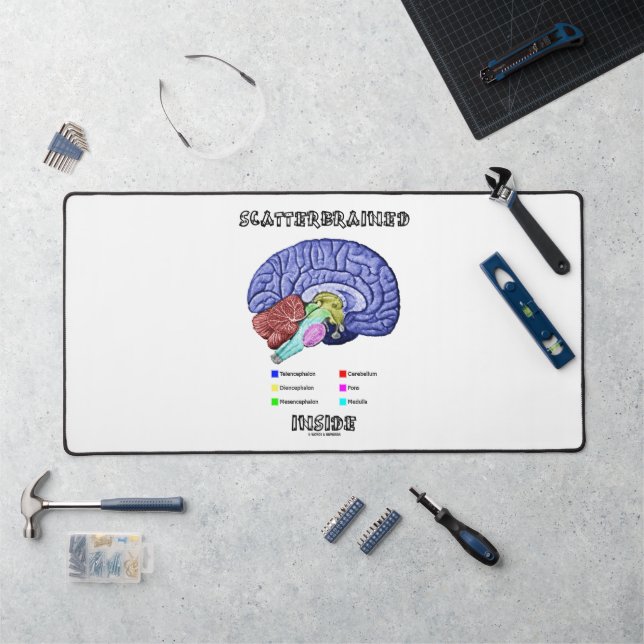 Scatterbran Inside Brain Geek Spaß Schreibtischunterlage (Arbeitsplatz)