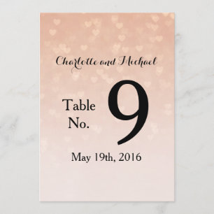 Scattered Hearts Dusty Rose Ombre Einladung