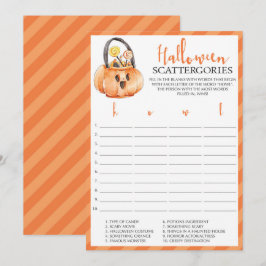 Scattergories Halloween fêtes Cartes de jeu