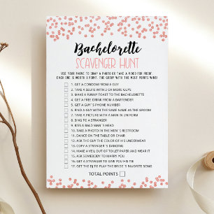 Scavenger Hunt Hen Party Editable Game Card Einladung