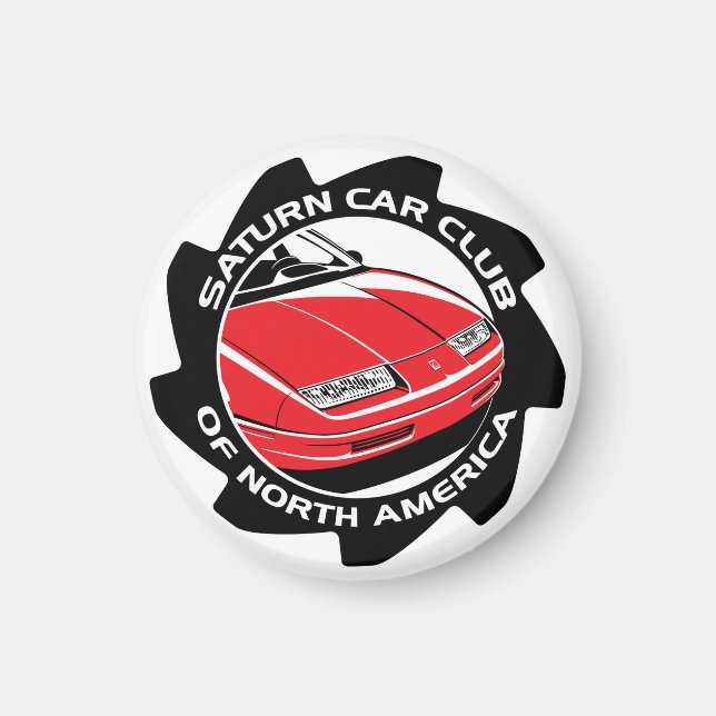 SCCNA Small Magnet - Saturn Car Club (Devant)