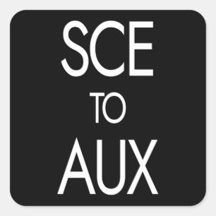 SCE zu AUX - Weltraumforschung Quadratischer Aufkleber
