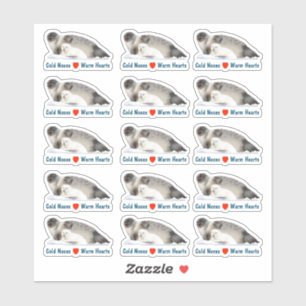 Sceau anné - Sticker à coeur chaud à nez froid