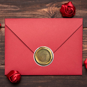 Sceau de cire d'or Stickers de mariage Customisé V