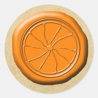 Sceau de cire orange OFMD Slice Design Sticker