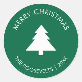 Sceau d'enveloppe Étiquette moderne de l'arbre de 