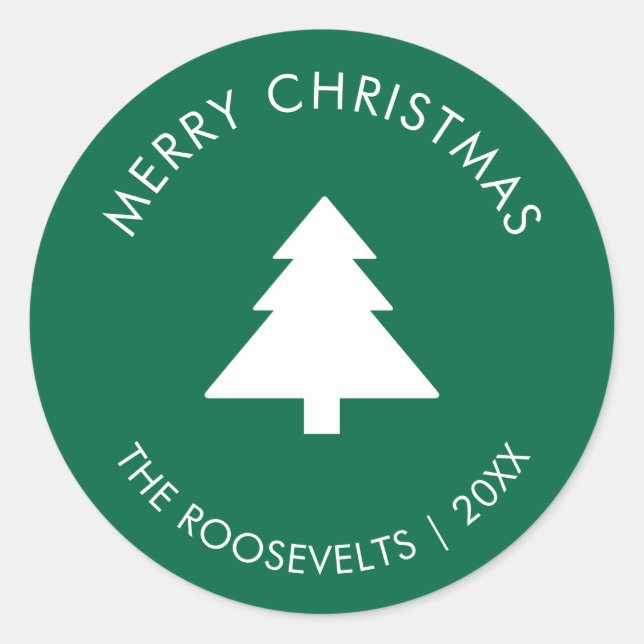 Sceau d'enveloppe Étiquette moderne de l'arbre de  (Devant)