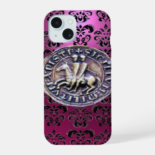 SCEAU DES CHEVALIERS TEMPLIERS damas noir rose