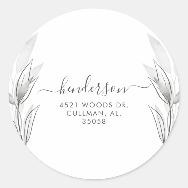 Sceau Étiquette de adresse botanique (Devant)