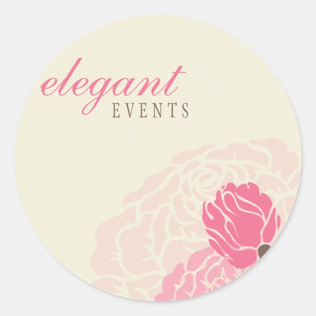 SCEAU STYLISH STICKER :: élégant rose 1 (Devant)