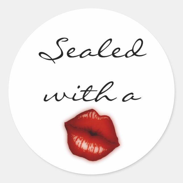 Scellé avec des autocollants de baiser (Devant)